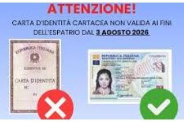 Aggiornamento relativo alla Validità della carta identità CARTACEA